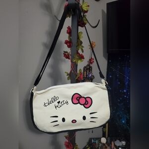 NWOT Hello Kitty canvas shoulder bag with adjustable strap